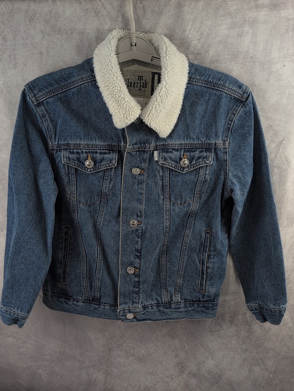 Levi’s SilverTab Sherpa Collar Denim Trucker Jacket Medium (10-12)
